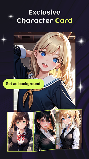 Exclusive Character Card 的设为背景入口